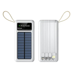 Power Bank Ηλιακό 4in1 10000mAh Λευκό