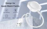 Μαγνητικός Φορτιστής USB Apple Watch/Wearables Λευκό
