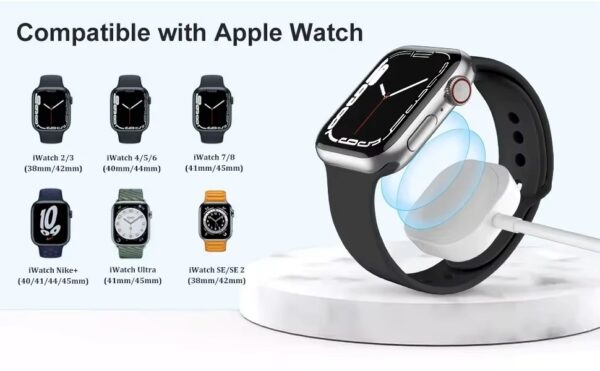 Μαγνητικός Φορτιστής USB Apple Watch/Wearables Λευκό