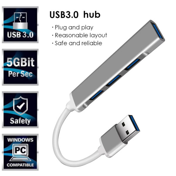 USB 3.0 Hub 4 Θυρών με σύνδεση USB-A