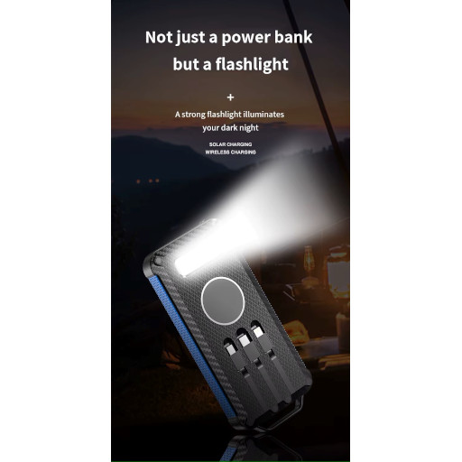 Solar Power Bank 805 ηλιακό 10000mAh Μαύρο