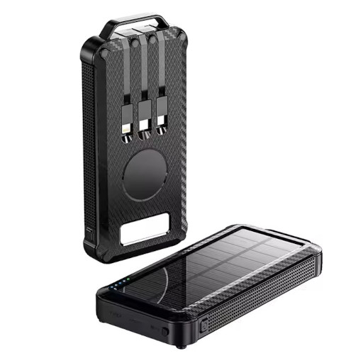 Solar Power Bank 805 ηλιακό 10000mAh Μαύρο