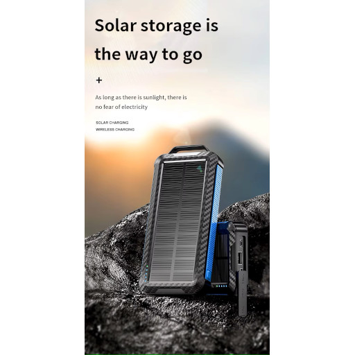 Solar Power Bank 805 ηλιακό 10000mAh Μαύρο
