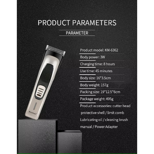 Kemei KM-6362 κουρευτική μηχανή