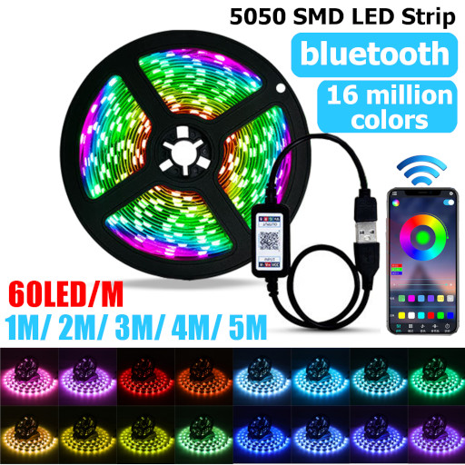 RGB ΤΑΙΝΙΑ LED ασύρματου χειρισμού 5m με USB