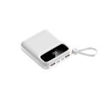 Mini Power Bank DX263 Λευκό fast charging 10000mAh με LED οθόνη