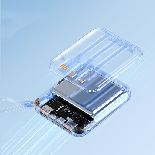 Mini Power Bank DX263 Λευκό fast charging 10000mAh με LED οθόνη
