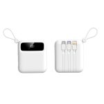Mini Power Bank DX263 Λευκό fast charging 10000mAh με LED οθόνη