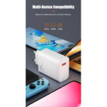 Φορτιστής γρήγορης φόρτισης με καλώδιο για Xiaomi, Redmi, Huawei 120W λευκός