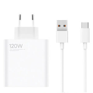 Φορτιστής γρήγορης φόρτισης με καλώδιο για Xiaomi, Redmi, Huawei 120W λευκός
