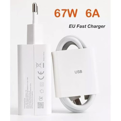 Φορτιστής Γρήγορης Φόρτισης 67W με Καλώδιο USB-A σε Type-C