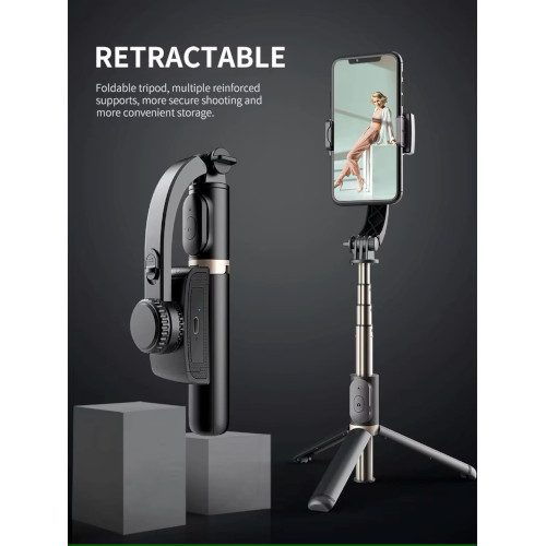 Gimbal Q8 3-σε-1 με Χειριστήριο, Τηλεσκοπικό Βραχίονα & Τρίποδα