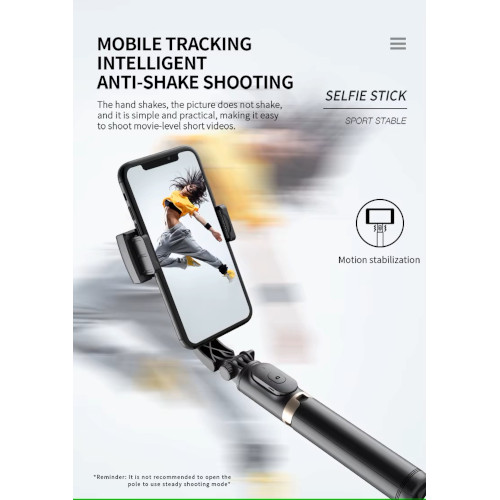 Gimbal Q8 3-σε-1 με Χειριστήριο, Τηλεσκοπικό Βραχίονα & Τρίποδα