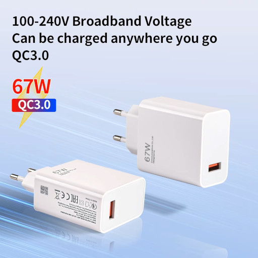 Φορτιστής Γρήγορης Φόρτισης 67W με Καλώδιο USB-A σε Type-C
