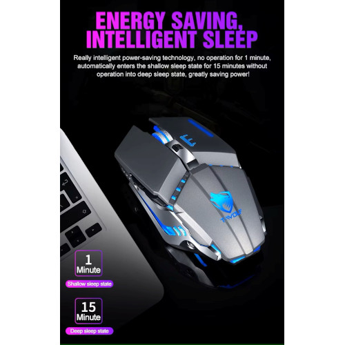 T-WOLF Q15 Ασύρματο gaming Ποντίκι με RGB Φωτισμό