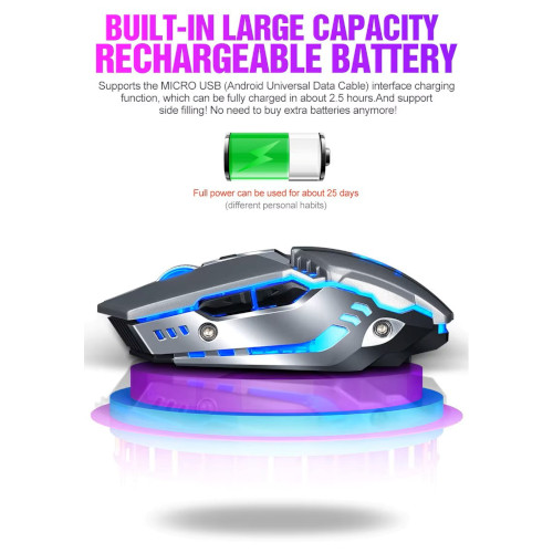T-WOLF Q15 Ασύρματο gaming Ποντίκι με RGB Φωτισμό
