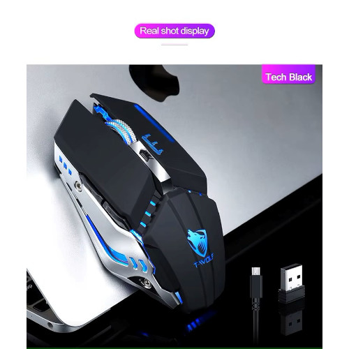 T-WOLF Q15 Ασύρματο gaming Ποντίκι με RGB Φωτισμό