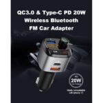 Bluetooth Ασύρματος FM Πομπός Αυτοκινήτου M25 – Bluetooth v5.3, Handsfree, QC 3.0 & RGB Φωτισμός