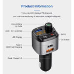 Bluetooth Ασύρματος FM Πομπός Αυτοκινήτου M25 – Bluetooth v5.3, Handsfree, QC 3.0 & RGB Φωτισμός