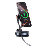 X68W Magnetic Car Phone Mount with Wireless Charging
