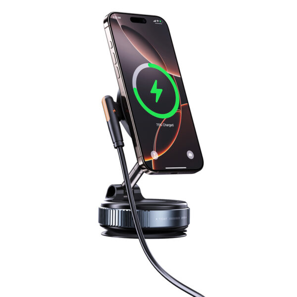 X68W Magnetic Car Phone Mount with Wireless Charging