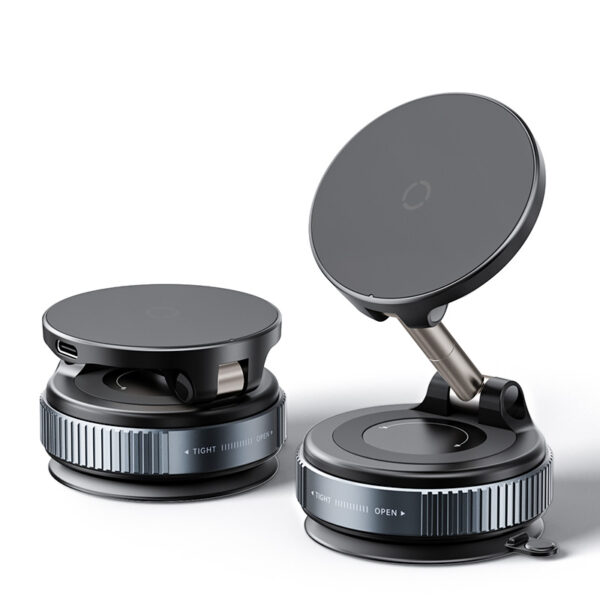 X68W Magnetic Car Phone Mount with Wireless Charging