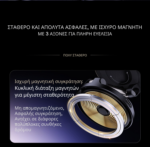 X68W Μαγνητική Βάση Κινητού Αυτοκινήτου με Ασύρματη Φόρτιση