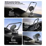 QI Magnetic Phone Mount with Wireless Charging